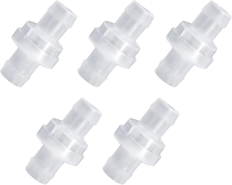 Uenhoy 5 Pcs 1/2" Check Valve - 12mm Plastic One Way Non-Return Valve for Fuel, Gas, Air, Liquid - Image 2